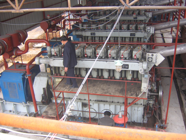 沼气发电机组用于南凹寺煤矿